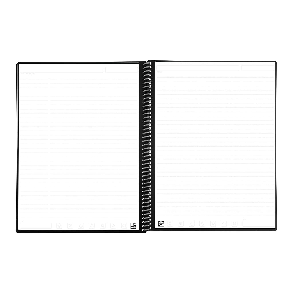 A meeting notes page and a lined page