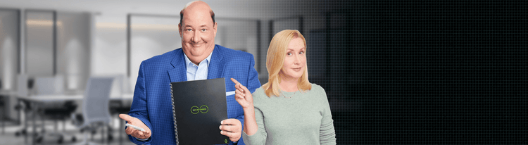 Brian Baumgartner and angela Kinsey for Rocketbook