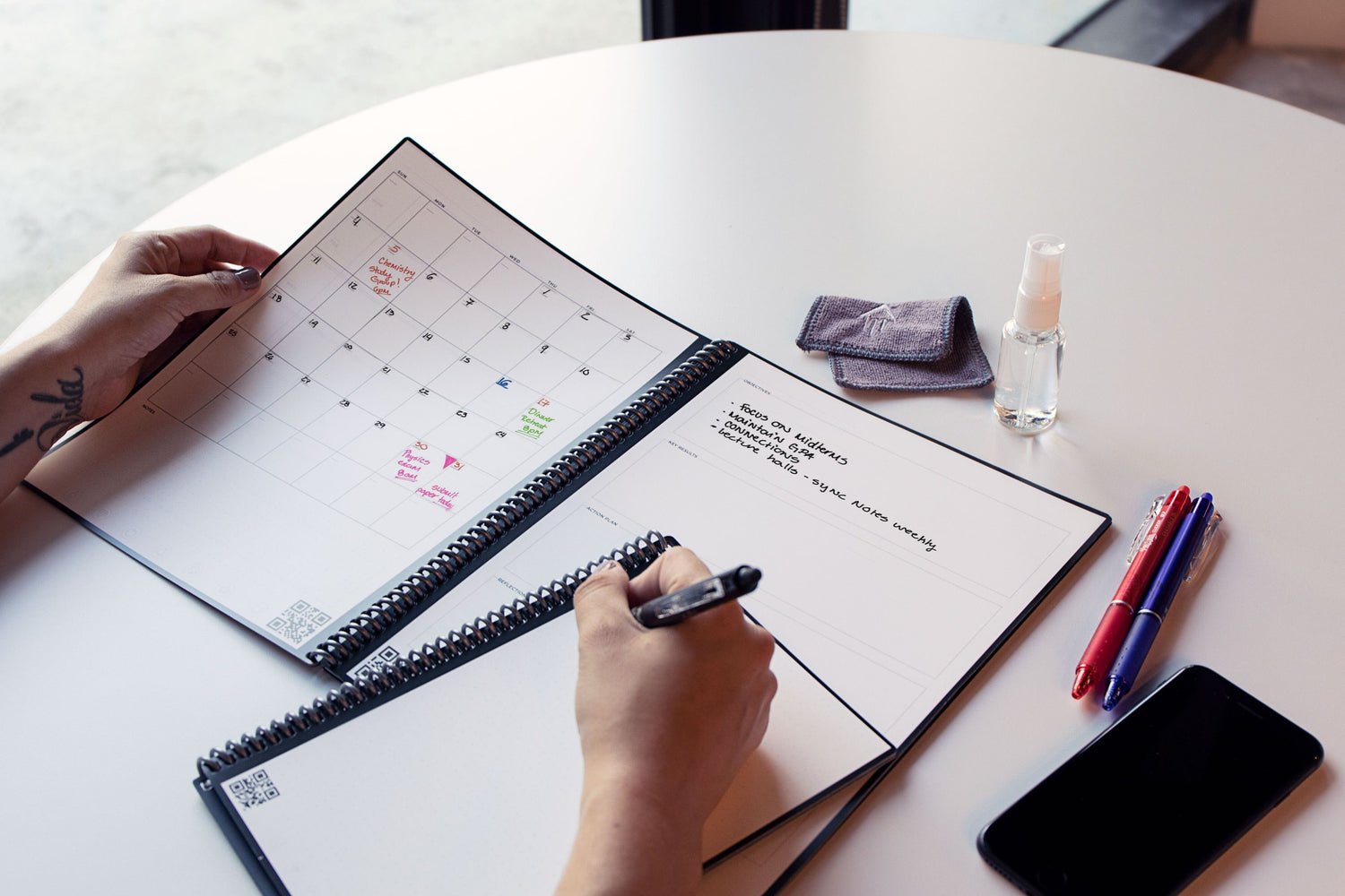 person using Rocketbook Fusion