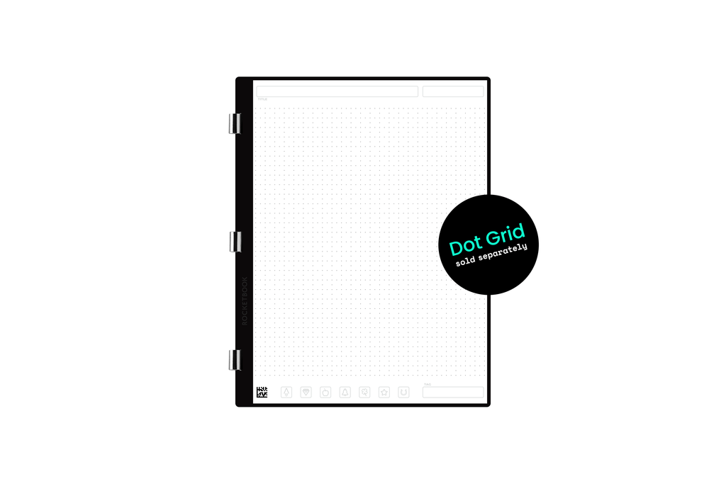 Letter size Rocketbook Pro Page Pack with dot grid template